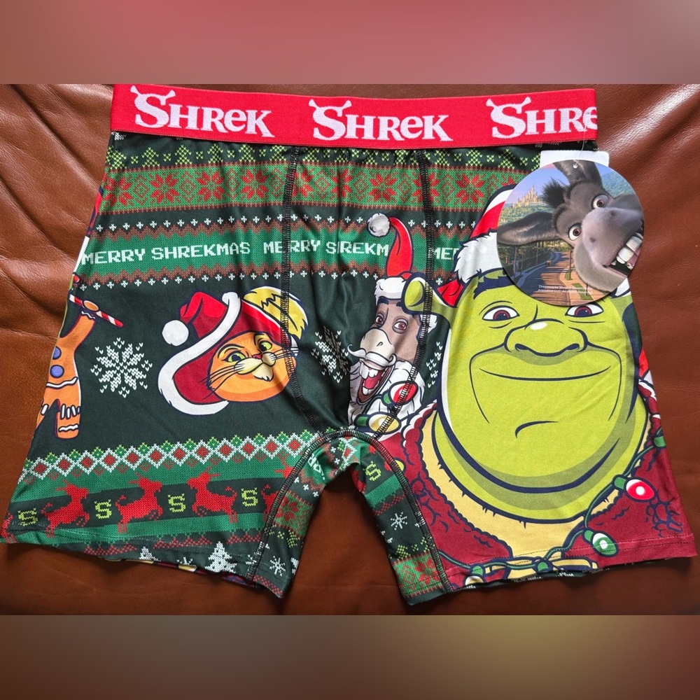 Men’s, Shrek, MERRY SHREKMAS! 🎅🎄 Boxer Briefs, BNWT! 😻🎅❤️💚❤️🎄✨